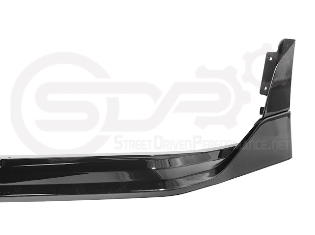 2024-Up Ford Mustang S650 | GTV Style GLOSSY BLACK Add-On Front Lip Splitter Ground Effects